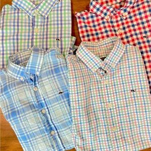 Vineyard Vines Boys Plaid Button Down Shirts - Blue, Green, Red